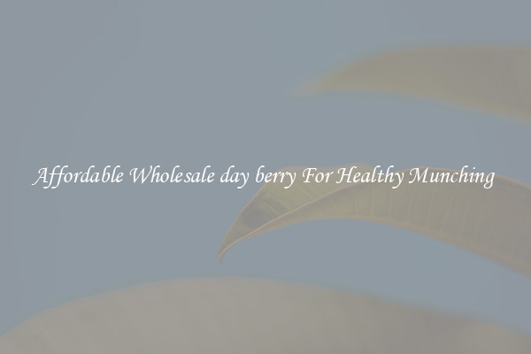 Affordable Wholesale day berry For Healthy Munching 