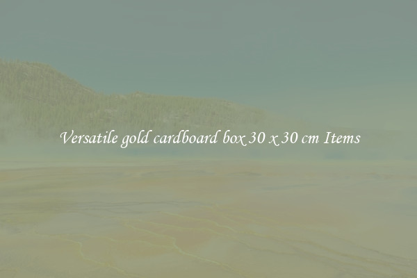 Versatile gold cardboard box 30 x 30 cm Items