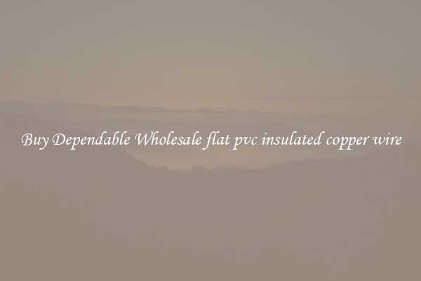 Buy Dependable Wholesale flat pvc insulated copper wire