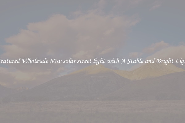 Featured Wholesale 80w.solar street light with A Stable and Bright Light