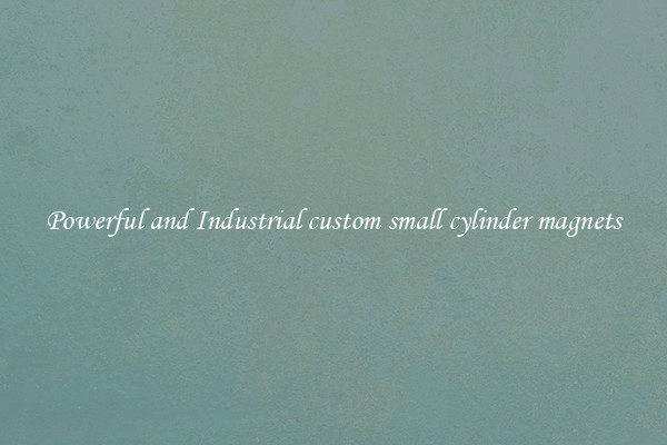 Powerful and Industrial custom small cylinder magnets