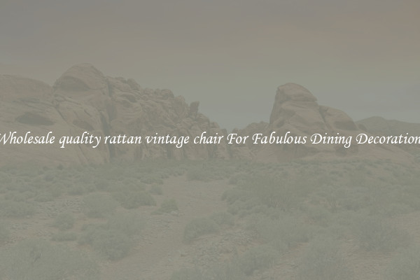 Wholesale quality rattan vintage chair For Fabulous Dining Decorations