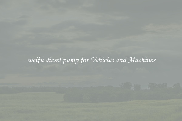 weifu diesel pump for Vehicles and Machines