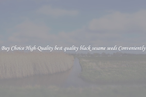 Buy Choice High-Quality best quality black sesame seeds Conveniently