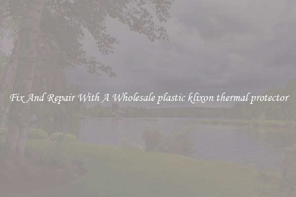 Fix And Repair With A Wholesale plastic klixon thermal protector